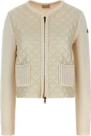 Moncler Beige Cotton Womens Cardigan