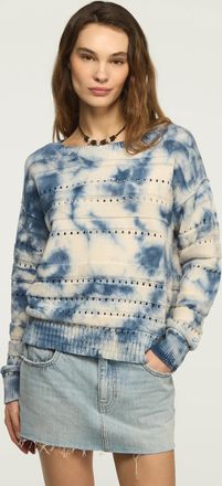 Lucky Brand Womens Beachy Tie Dye Pullover Sweater
