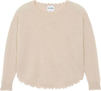 Kujten Beige Sweater Collectie - Dames - Cashmere truien - Beige - L - Truien & Vesten