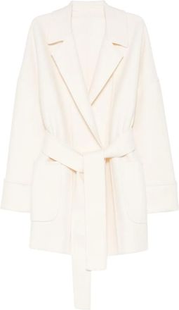 Eleventy Jas met ceintuur - Beige