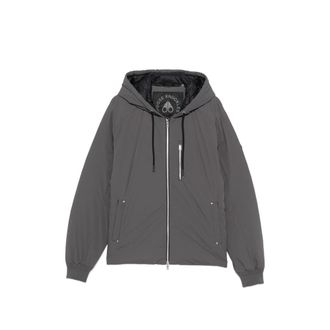 Moose Knuckles Drawstring-hooded Logo-patch Jacket