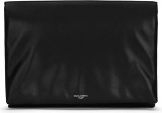 Dolce & Gabbana Logo Print Shoulder Bag - Mens - Lambskin/CALFSKIN