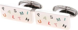 Paul Smith Multicolor Letters Logo Zilveren Manchetknopen - Heren - Manchetknopen - Veelkleurig - ONE Size - Accessoires