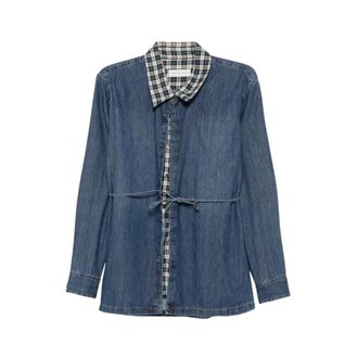 Dries Van Noten Dames, Blouses & Shirts, Blauw, Maat: 2XS Denim