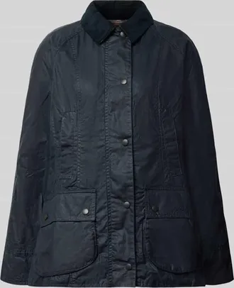 Barbour Wachsjacke aus reiner Baumwolle in Marine, Gr&ouml;&szlig;e 34