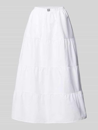 Noisy May Maxirock im Stufen-Look Modell FREJA in Weiss, Gr&ouml;&szlig;e XS