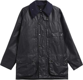 Barbour Beaufort Wax Jacket - Heren - Jassen - Blauw - Maat: S Katoen