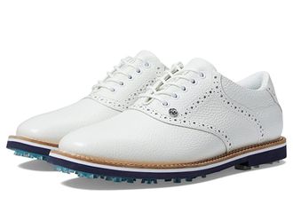 G/Fore Mens Saddle Gallivanter Golf Shoes Mens Shoes Snow/Twilight : 7.5 M, Leather