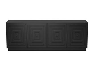 Vente-Unique Sideboard With 4 MDF Doors - Black - MEZULIA