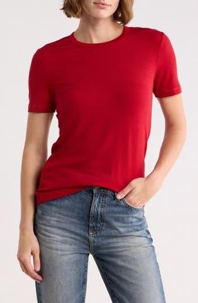 AG - Adriano Goldschmied Womens Gray Boy Ribbed T-Shirt in Sangria at Nordstrom Rack, Size X-Small