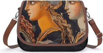 Generic Ancient Greek Art Drcor Womens Crossbody Bag Fashion Shoulder Handbags Message Tote Bag with Adjustable Strap