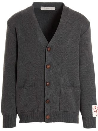 Golden Goose Grey Logo Cardigan