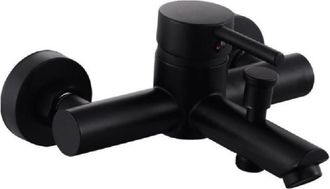 Trade Shop Trade Shop - Ultra Moderno Negro Mate Ba&ntilde;era Grifo Giratorio Mezclador 87395