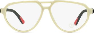 Moncler pilot-frame glasses - men - Acetate - 57 - Neutrals