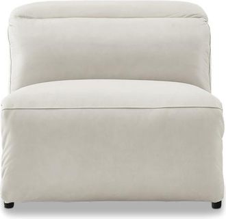 Castlery Modular Leather Power Recliner Armless Sofa with Hidden Recliner Controls - White | Jaron by Castlery