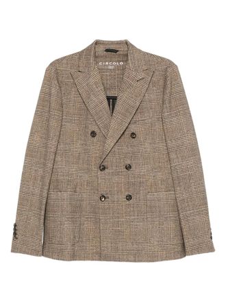 Circolo 1901 double-breasted blazer - men - Fabric - 48 - Brown