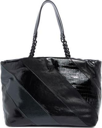 Kurt Geiger Large Kensington Quilted Leather Shopper Bag in Black at Nordstrom Rack