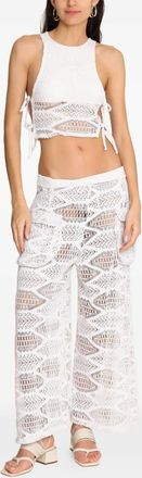 Amir Slama x Jade Picon knitted tie tank top - White