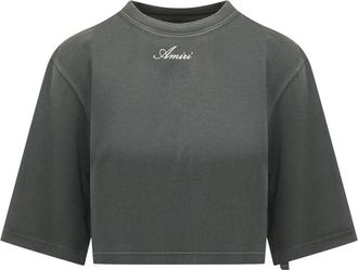 Amiri Cropped Tee - Dames - T-shirts - Zwart - M - Tops