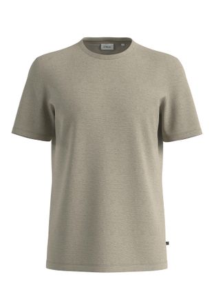 s.Oliver T-Shirt S.OLIVER, Herren, Gr. XXL, forest gr&uuml;n, Piqu&eacute;, Obermaterial: 50% Baumwolle, 44% Polyester, 6% Leinen, normal normal, Rundhals, Shirts T-Shirt