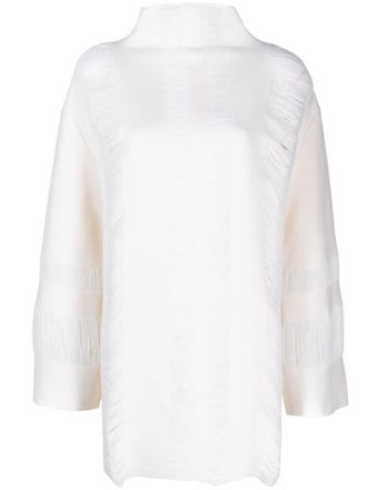 MRZ Maglione con maniche a spalla bassa - Bianco