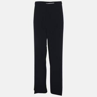 Marina Rinaldi Navy Blue Crepe Trousers L