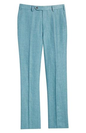 Zanella Parker Linen Pants in Turquoise at Nordstrom, Size 36