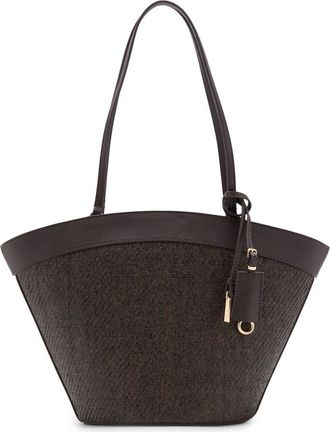 Mango Natural Fiber Bag in Chocolate at Nordstrom
