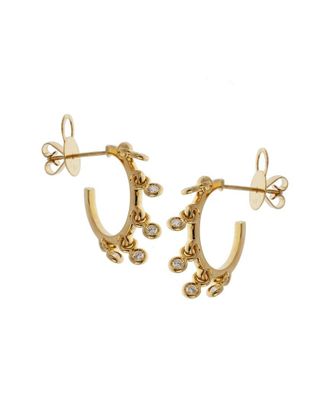 Dior 18K 0.30 ct. tw. Diamond Coquines Dangle Hoops (Authentic Pre-Loved)