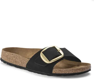 Birkenstock Womens Madrid Sandals in Black Leather - Size UK 5.5