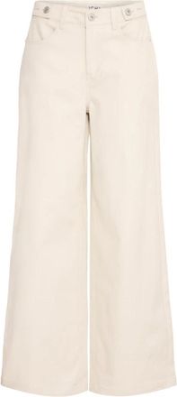 Ichi Wijde Sandshell Broek - Dames - Wijde Broeken - Beige - W31 L32 - Katoen - Broeken