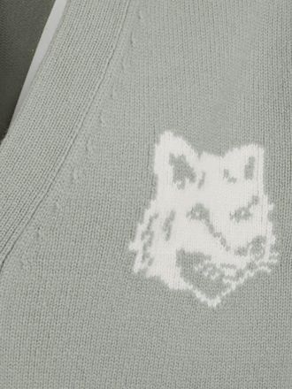 Maison Kitsuné Fox Head Intarsia Merino Cardigan