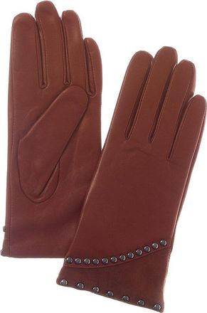 Sofiacashmere Classic Cashmere-Lined Nappa Leather Gloves
