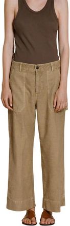 Mason's Dallas Wide Cargo Broek - Dames - Wijde Broeken - Bruin - XS - Katoen - Broeken