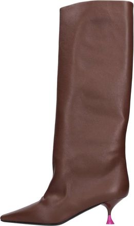 3Juin Anita 055 Leren Laarzen - Dames - Laarzen met Hak - Bruin - 41 EU - Leer - Schoenen