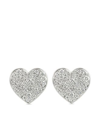 Alinka Orecchini Caviar Heart in oro bianco 18kt con diamanti - Argento