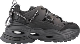 Buffalo Stijlvolle tweedehands sneakers - Dames - Sneakers - Zwart - 40 EU - Tweed - Schoenen