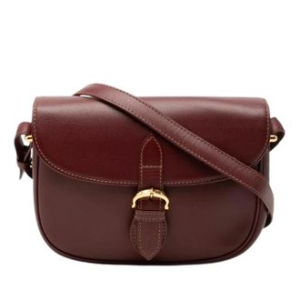Cartier Pre-owned Leren Schoudertas - Dames - Vintage Schoudertas - Rood - ONE Size - Leer - Vintage