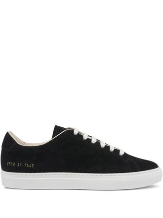 Common Projects logo-detail suede sneakers - Zwart