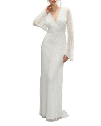 Coast Embellished Bridal Maxi Dress in Ivory at Nordstrom, Size 4