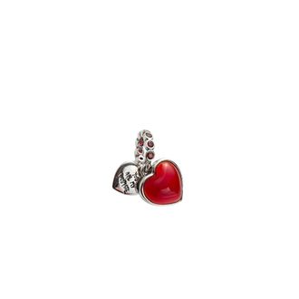 Pandora Murano Glass Heart Double Dangle Charm - female - Pandora - Bracelets - Red - ONE SIZE - Accessories