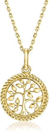Canaria Canaria 10kt Yellow Gold Tree Of Life Pendant Necklace