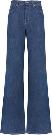 Gucci Wide Leg Denim Broek - Dames - Loose Fit Jeans - Blauw - W27 - Denim - Jeans