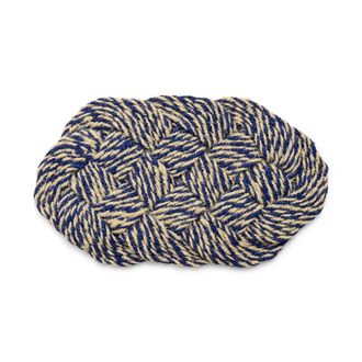 HAY Coco Fussmatte, swirl, blau / off-white