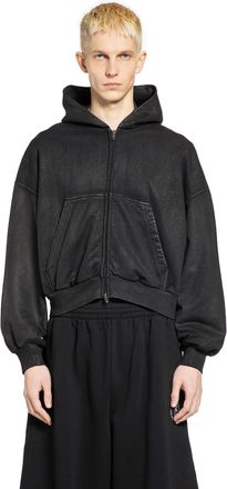 Balenciaga Cropped Zip-Up Hoodie