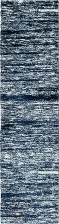 Nazar Rugs Alfombra shaggy abstracta estilo moderno azul - 80x300 cm