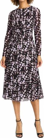 Maggy London Nariah Midi Dress In Lilac & Black