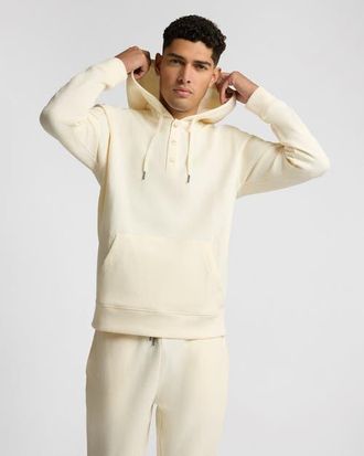 Onia Heavyweight Cotton Waffle Hoodie in Ecru at Nordstrom, Size Xx-Large