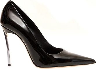 Casadei Zwarte Lakleren Pumps - Dames - Pumps - Zwart - 37 1/2 EU - Schoenen