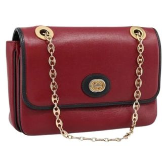 Gucci Pre-owned Vintage Shoulder Bag - Dames - Pre-owned - Rood - Maat: ONE Size Leer